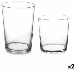 Set di Bicchieri Bistro Trasparente Vetro (380 ml) (2 Unità) (510 ml)