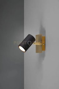 Marley spot base oro con cilindro nero l. 15cm 1 luce attacco gu10