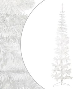 Albero Natale Artificiale Sottile a Metà Supporto Bianco, 240 cm