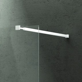 Parete doccia walk in 130 cm con profilo bianco opaco  KW-100W - KAMALU