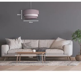 Duolla - Lampadario a sospensione con filo TRIO 1xE27/40W/230V diametro 45 cm grigio/bianco