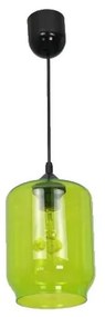 Lampadario a sospensione con  filo ELIAS 1xE27/60W/230V verde