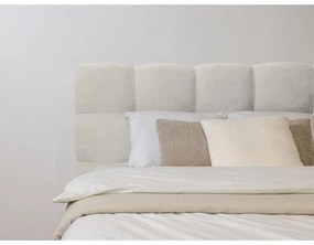 Letto matrimoniale imbottito grigio chiaro rete inclusa 180x200 cm Kumo - Bobochic Paris