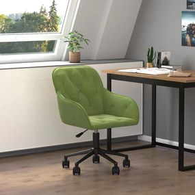 Sedia Da Ufficio Girevole Verde Chiaro İn Velluto /
