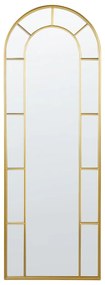 Specchio da parete metallo oro 60 x 170 cm CROSSES Beliani