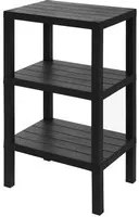 Scaffale bagno 3 ripiani nero effetto legno in kit montaggio Buzz