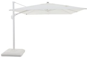 Ombrellone a palo laterale bianco SONORA NATERIAL L 288 x 288 cm con telo bianco