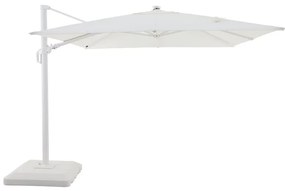 Ombrellone decentrato bianco SONORA NATERIAL L 288 x 288 cm con telo bianco