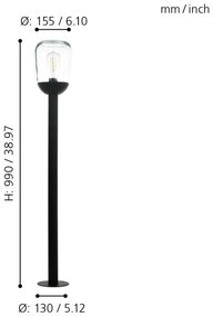 Eglo 98703 - Lampada da esterno DONATORI 1xE27/60W/230V IP44