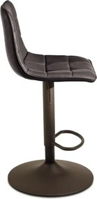 Sgabello girevole in ecopelle Marrone e struttura in metallo Arca 2 pezzi