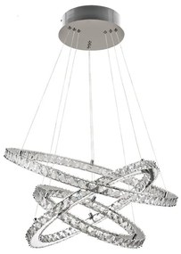 Lampadario LED neoclassico Shoshone grigio Ø61.5cm, luce calda 9510 lumen, INSPIRE