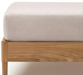 Kave Home - Lenzuolo per materasso regolabile in cotone e lino color grigio letto 180 cm