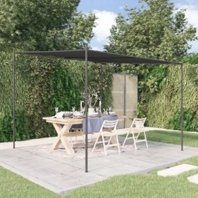 Gazebo Antracite 3x3 m 180 g/m² Tessuto e Acciaio