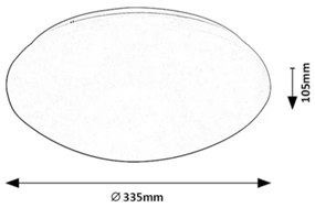 Rabalux 71133 - Plafoniera LED con sensore LUCAS LED/18W/230V IP44 4000K