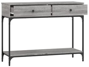 Tavolino Consolle Grigio Sonoma 100x34,5x75cm Legno Multistrato