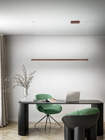 Perenz Link – sospensione lineare LED (bianco opaco / nero opaco / marrone metallizzato)