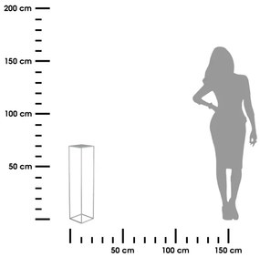 Portafiori 70x24 cm grigio