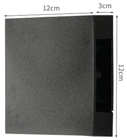 Brilagi - Applique da parete per esterni a LED QUADRAY LED/4W/230V nero IP65