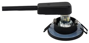 Set di 6 faretti da incasso moderni neri per bagno - Shed