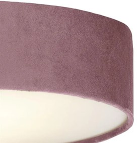 Searchlight 23298-2PI - Plafoniera DRUM PLEAT 2xE27/15W/230V rosa