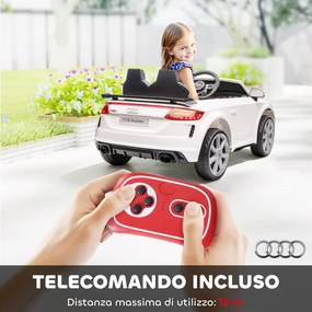 Macchina Elettrica per Bambini 12V con Licenza Audi TT Bianco...