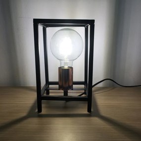 ONLI - Lampada da tavolo FLOKI 1xE27/15W/230V 20 cm nero/rame