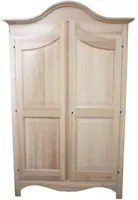 armadio classico 2 porte legno grezzo 125x61x200 - Mobili 2G