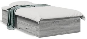 Giroletto cassetti grigio sonoma 90x190 cm legno multistrato