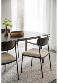 Sedie da pranzo color crema e marrone scuro in un set di 2 pezzi Maymont - Rowico