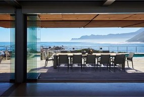 Sedia Da Esterno In Alluminio E Textilene Con Braccioli Cameron Antracite Bizzotto