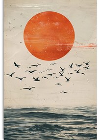 Stampa su tela – Japandi luna sul mare
