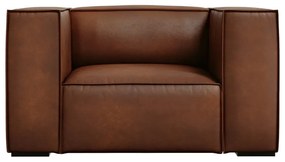 Poltrona in pelle marrone cognac Madame - Windsor &amp; Co Sofas