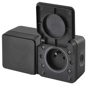 Interruttore alternante con presa 250V/16A IP55