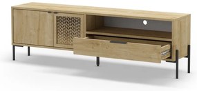 Tavolo TV in rovere di colore naturale 160x50 cm Inca - Marckeric