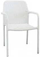 Poltrona Azore 56x59x82 h cm in Wicker Bianco