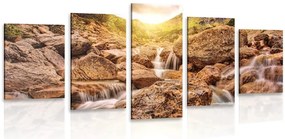 Quadri 5 pezzi – Cascate alpine