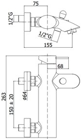 Paffoni Berry Br023 Miscelatore vasca Esterno Con Set Doccetta E Supporto Snodato Cromo