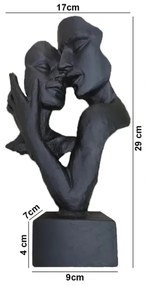 Decorazione da tavolo 29x9x17 cm resina/nera