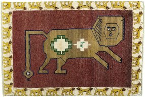 Gabbeh Tappeto persiano 160 x 110 Rosso (Iran) Annodato A Mano