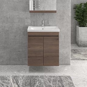 Mobile bagno sospeso da 65cm con lavabo incasso SV-65A - KAMALU