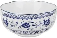 Ciotola in ceramica fiori blu orientali 15,3x7,2cm Sushiko