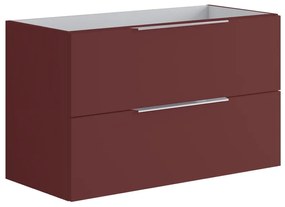 Mobile da bagno sotto lavabo Brera rosso opaco L 99.5 x H 60 x P 45.5 cm 2 cassetti, lavabo non incluso