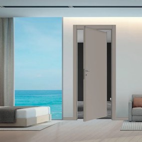 Porta interna rototraslante Harry in legno colore grigio, L 70 x H 210 cm, apertura reversibile