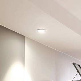 Faretto a LED Arcchio, bianco, 4.000K Aryx dimmerabile, Bianco / Opale, Soggiorno / Sala da pranzo, Alluminio, Moderno