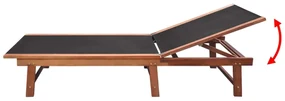 Lettini prendisole 2 pz con tavolo in massello acacia textilene