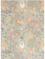 Majvillan Carta da parati Jungle Glow - Tropical Blue