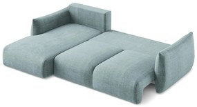 Divano angolare blu allungabile (con penisola a sinistra/con chaise lounge) Leila – Makamii