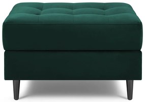 Pouf in velluto verde petrolio Santo - Milo Casa