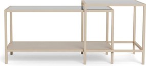 Set di tavolini da salotto grigi in acciaio 2 pz 50x90 cm Seaford – Actona