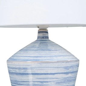 Lampada da tavolo 30,5 x 30,5 x 44,5 cm Ceramica Azzurro Bianco